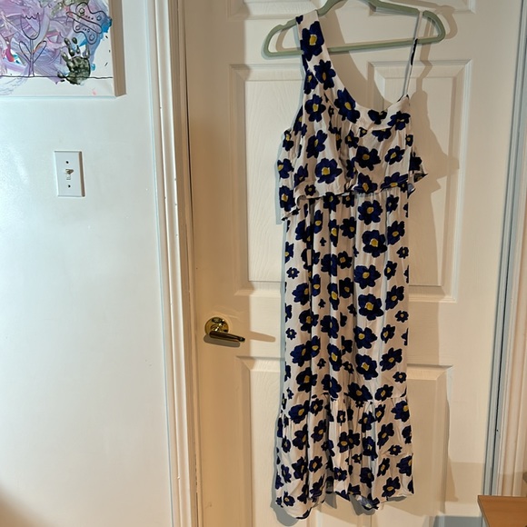 NWT Pepaloves X-small Blue Flowers Maxi Dress - Picture 6 of 14